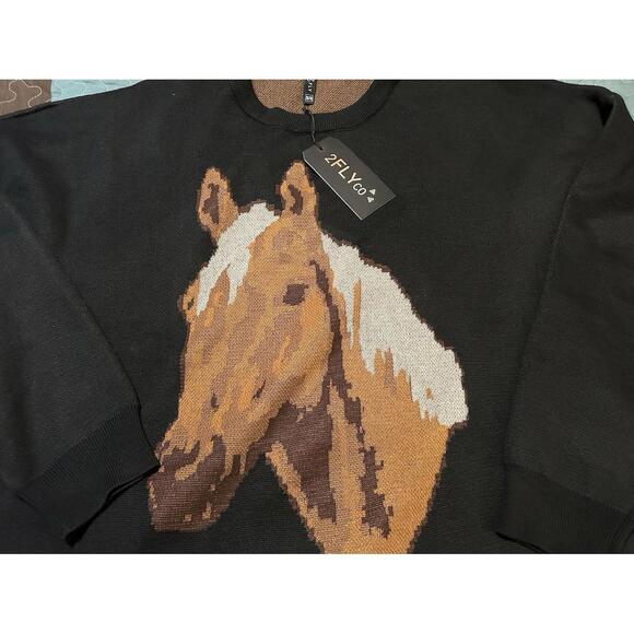 Two Fly Horse Sweater New with tags 2x/3x!!!!! - Picture 3 of 5